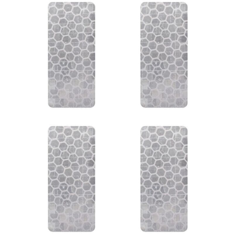 Adesivi Rifrangenti Rettangoli, 4 pz - Colore: BIANCO
