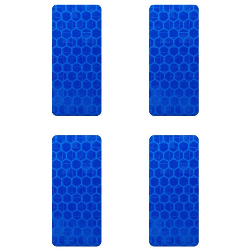 Adesivi Rifrangenti Rettangoli, 4 pz - Colore: BLU
