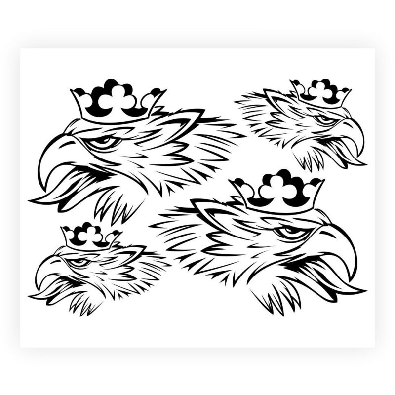 Adesivi Sticker Maxi Grifone per Autocarro, 50 x 35 cm - Colore: NERO