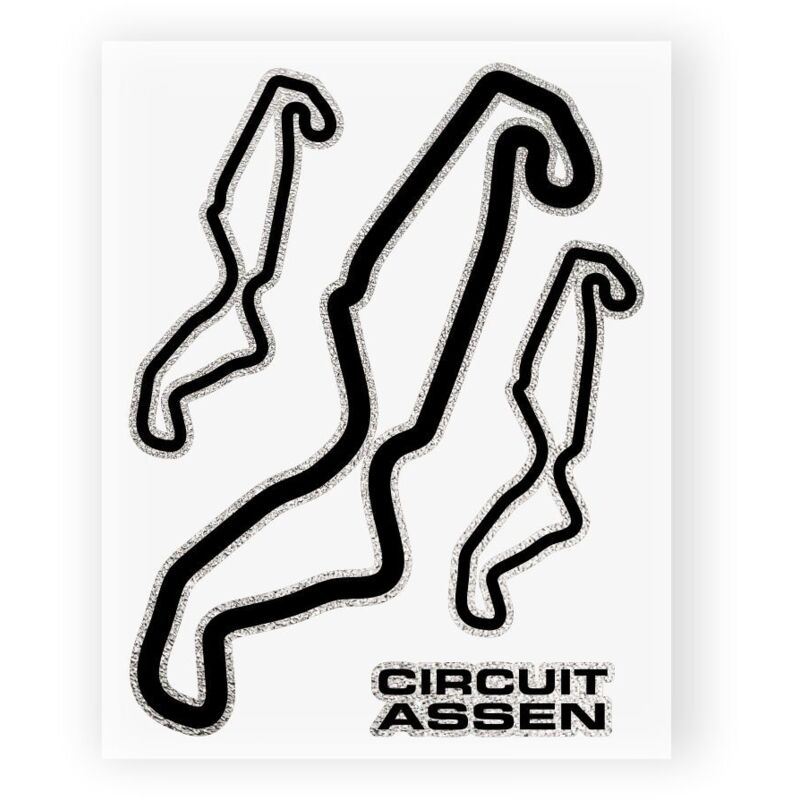 Adesivi Stickers Circuito Assen 10 x 12 cm