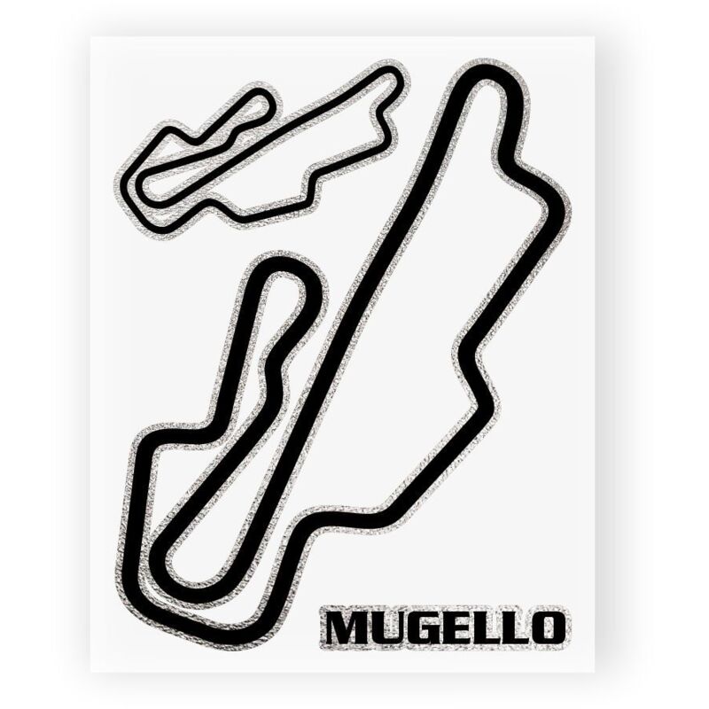 Adesivi Stickers Circuito Mugello 10 x 12 cm