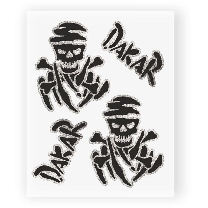 Adesivi Stickers Dakar Teschio 10 x 12 cm