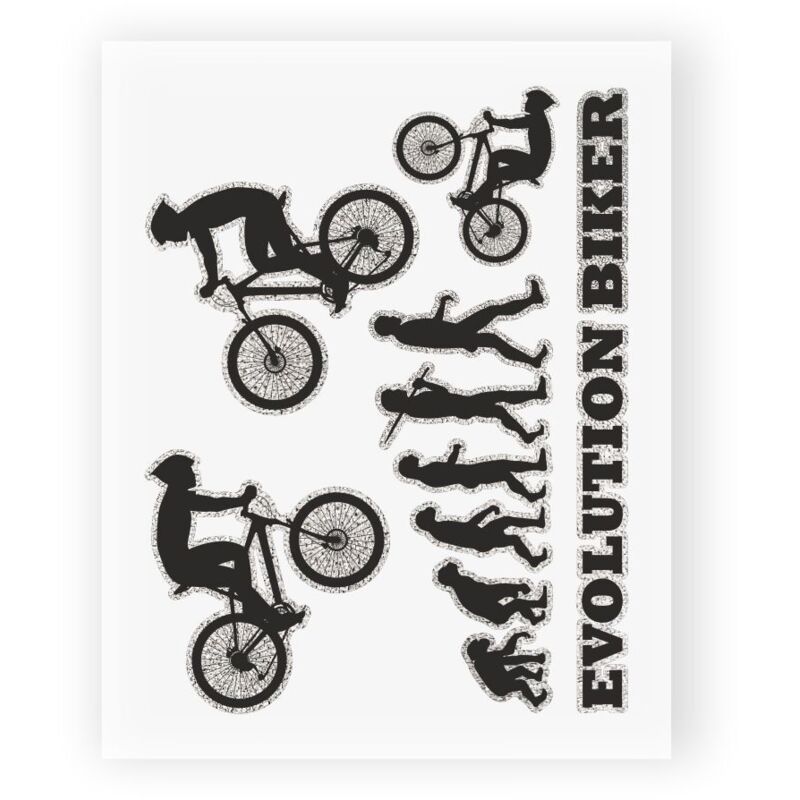 Adesivi Stickers Evolution Biker 10 x 12 cm