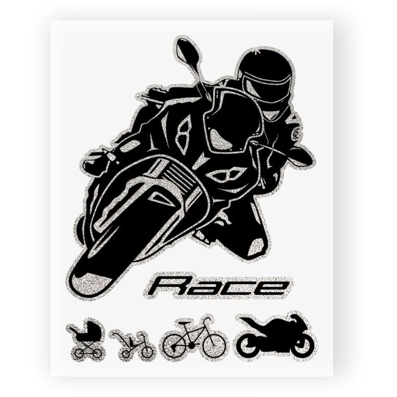 Adesivi Stickers Evolution Biker Race 10 x 12 cm