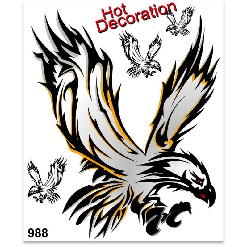 Adesivi Stickers Giganti Aquila Tribale 24 x 20 cm
