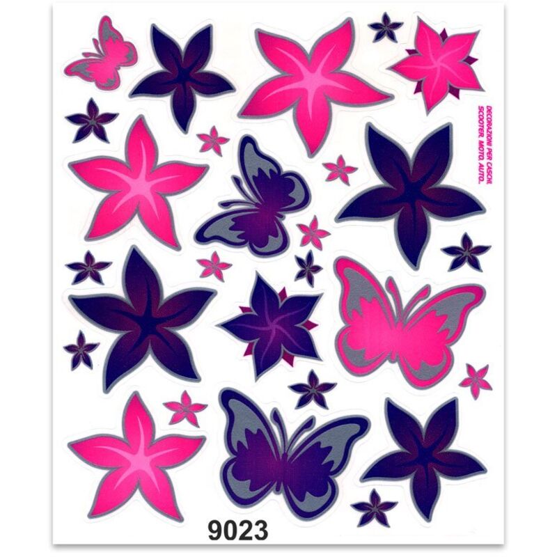 Adesivi Stickers Giganti Fiori e Farfalle 24 x 20 cm