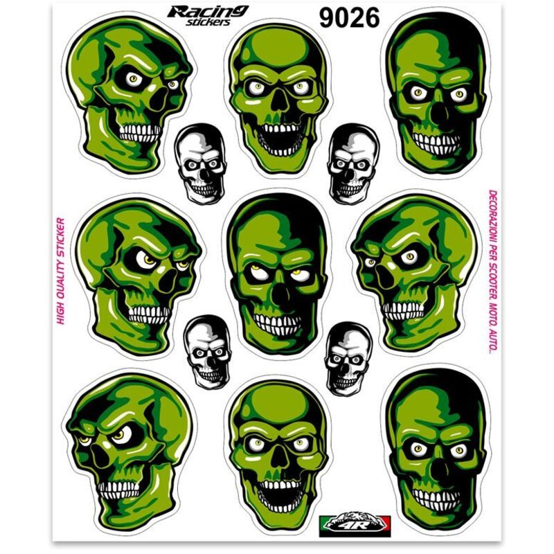 Adesivi Stickers Giganti Teschi 24 x 20 cm