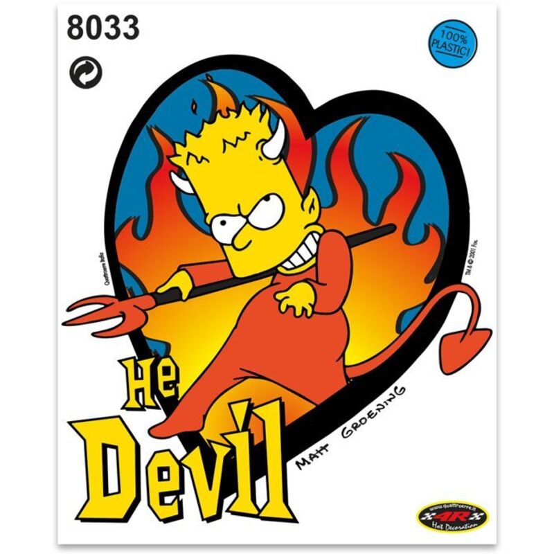 Adesivi Stickers Medi Bart Devil 13,5 x 16 cm