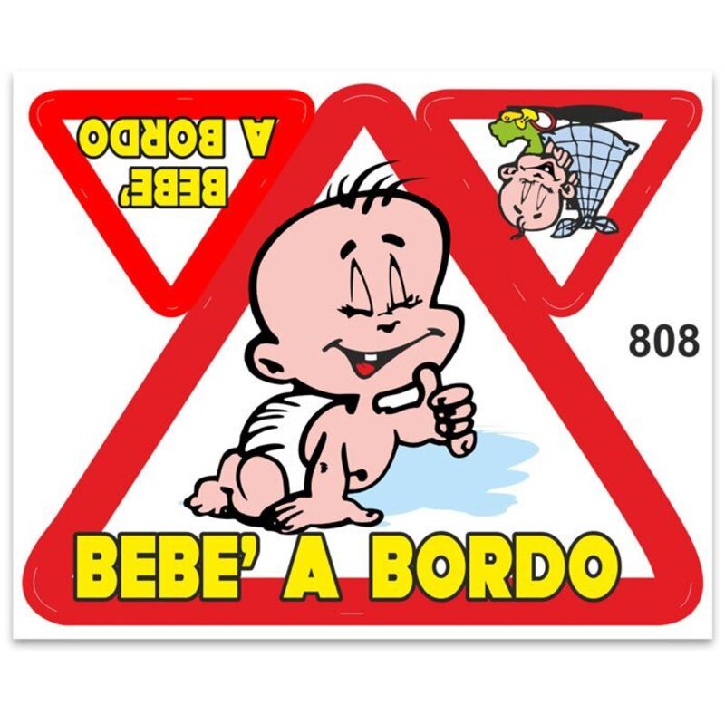 Adesivi Stickers Medi Bebe a Bordo 13,5 x 16 cm