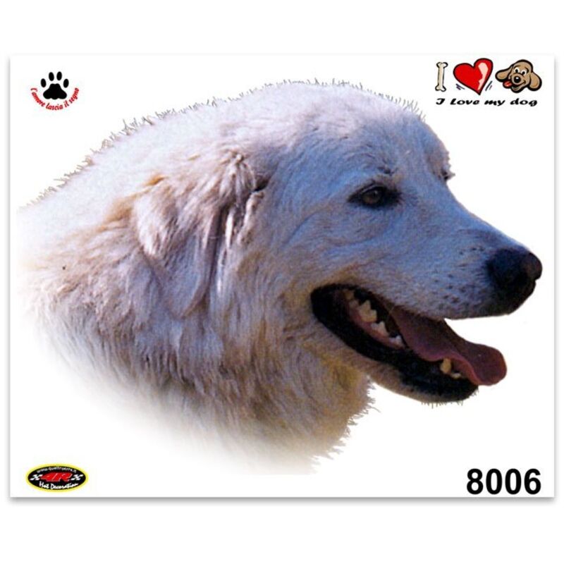 Adesivi Stickers Medi Cane Maremmano 13,5 x 16 cm