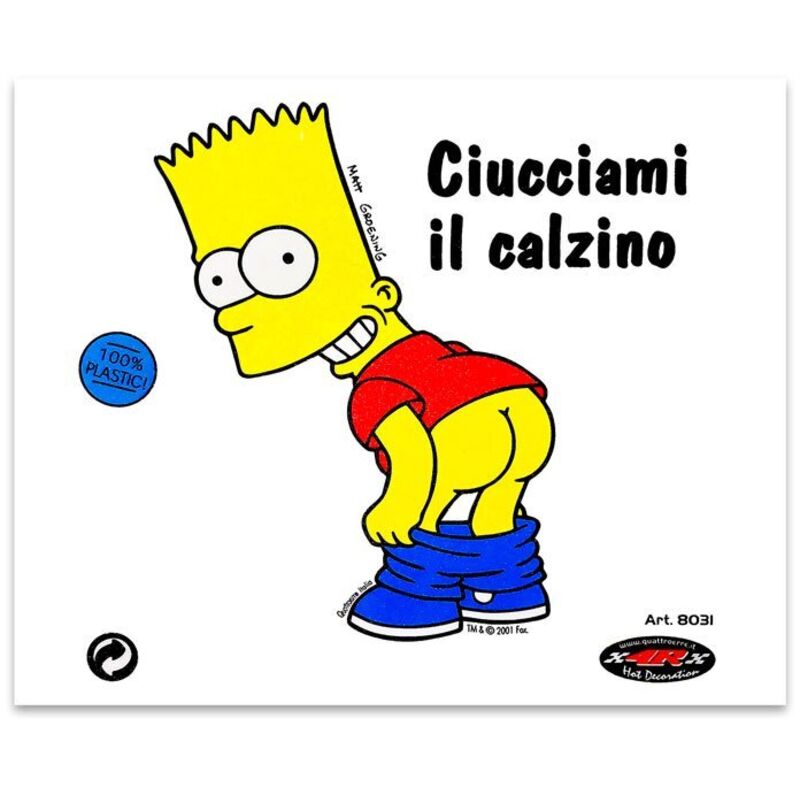 Adesivi Stickers Medi Ciucciami il Calzino 13,5 x 16 cm