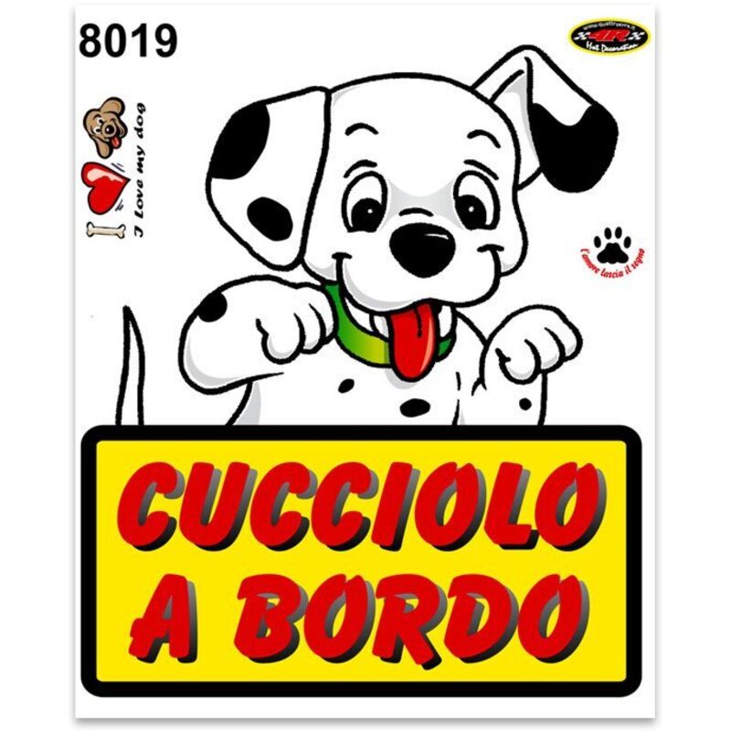 Adesivi Stickers Medi Cucciolo a Bordo 13,5 x 16 cm