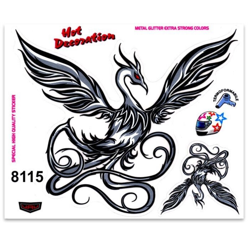 Adesivi Stickers Medi Fenice 13,5 x 16 cm
