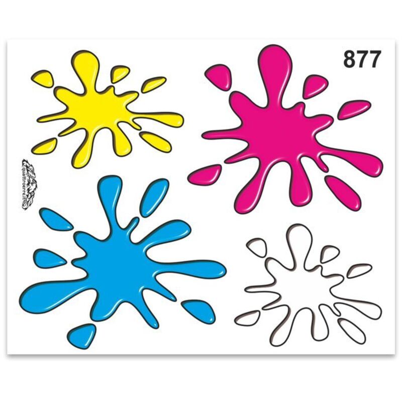 Adesivi Stickers Medi Tris Splash 13,5 x 16 cm