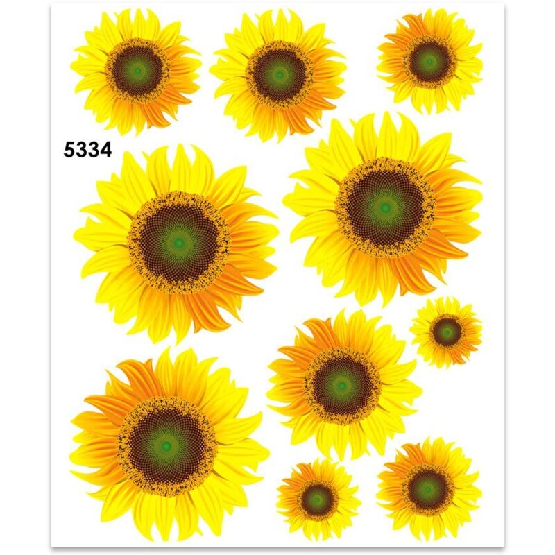 Adesivi Stickers Midi Girasoli 35 x 25 cm