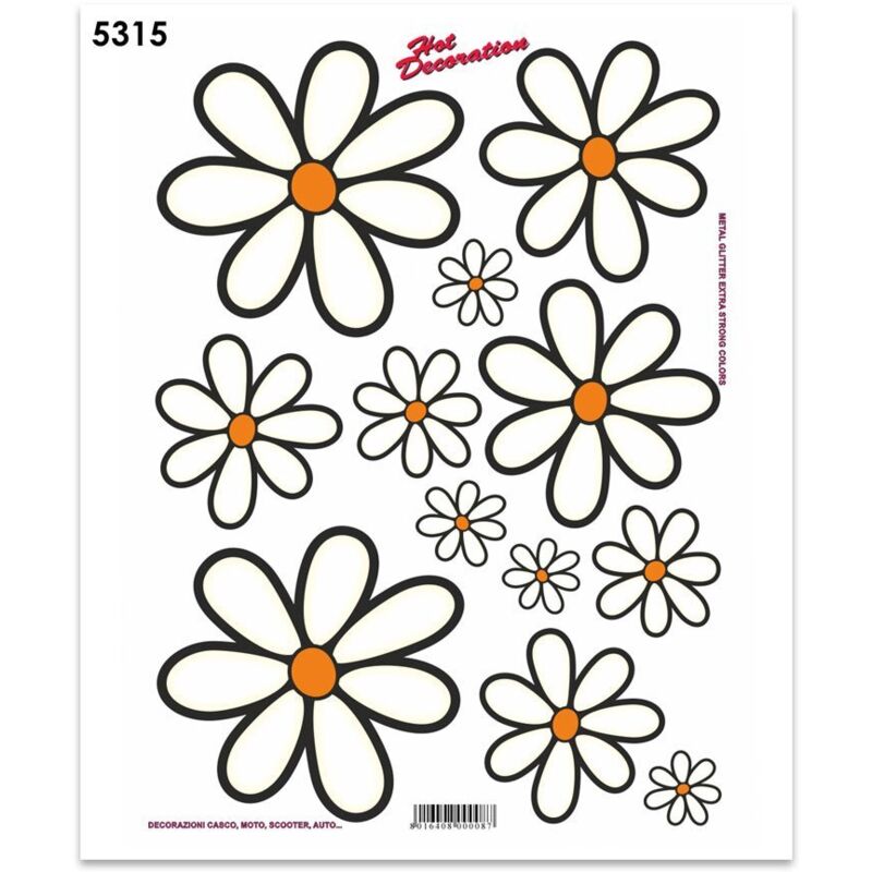 Adesivi Stickers Midi Margherite 35 x 25 cm