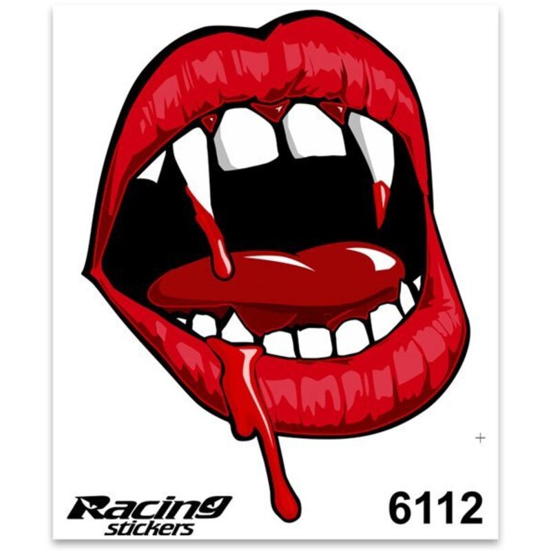 Adesivi Stickers Standard Bocca Vampiro 10 x 12 cm