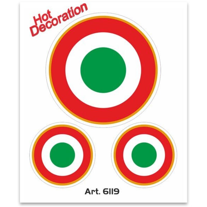 Adesivi Stickers Standard Coccarde Italia 10 x 12 cm
