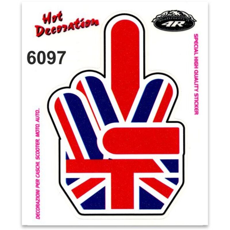 Adesivi Stickers Standard Dito Inglese 10 x 12 cm