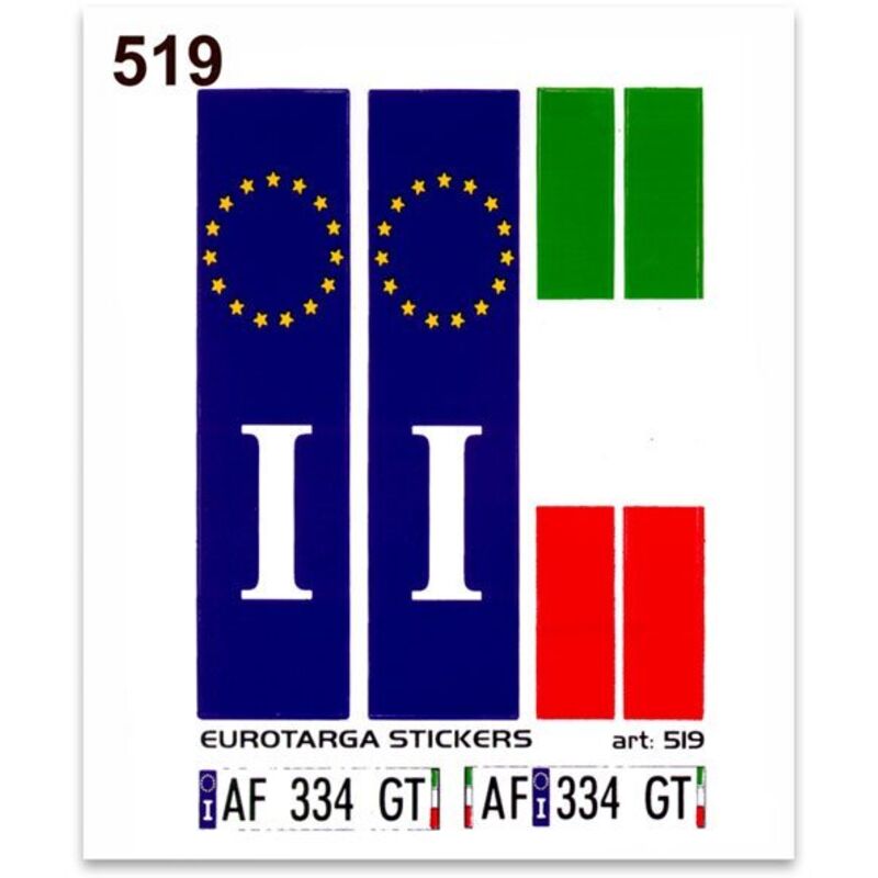 Adesivi Stickers Standard Eurotarga 10 x 12 cm