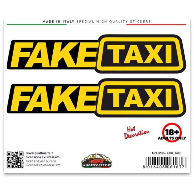 Adesivi Stickers Standard Fake Taxi 10 x 12 cm