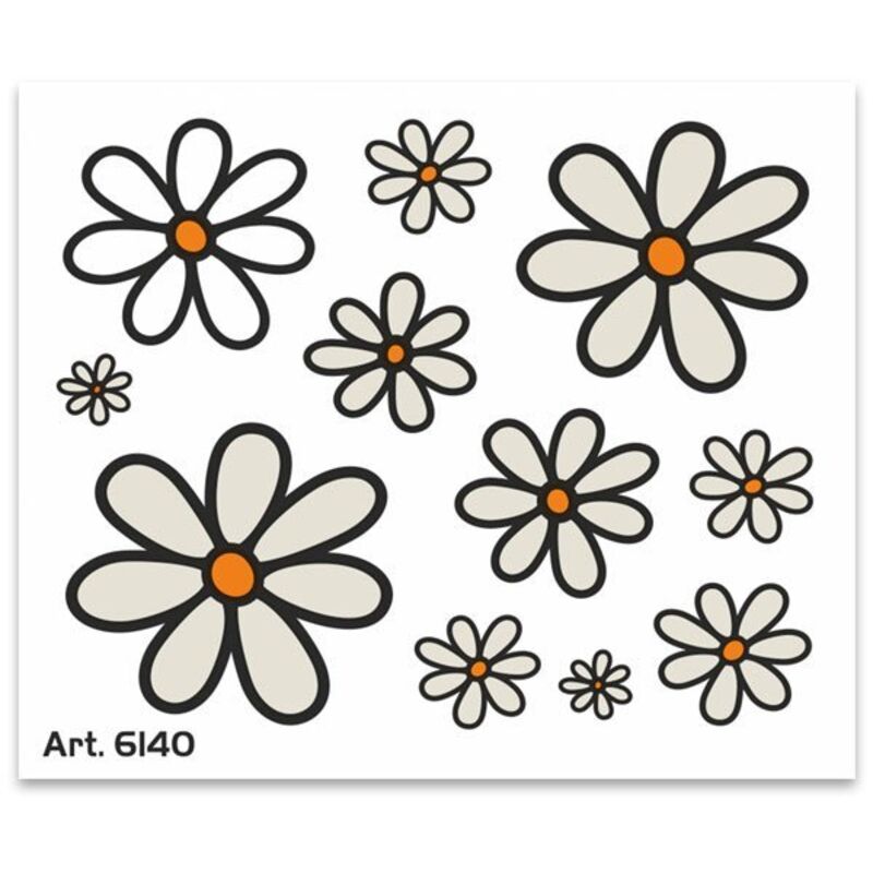 Adesivi Stickers Standard Margherite 10 x 12 cm