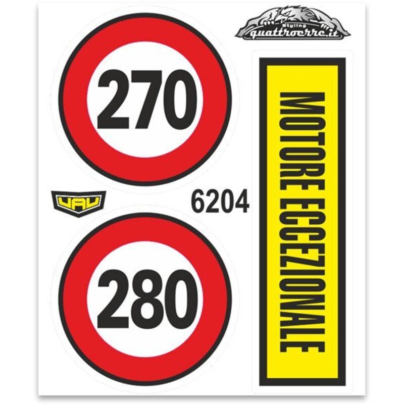 Adesivi Stickers Standard Motore Eccezionale 10 x 12 cm