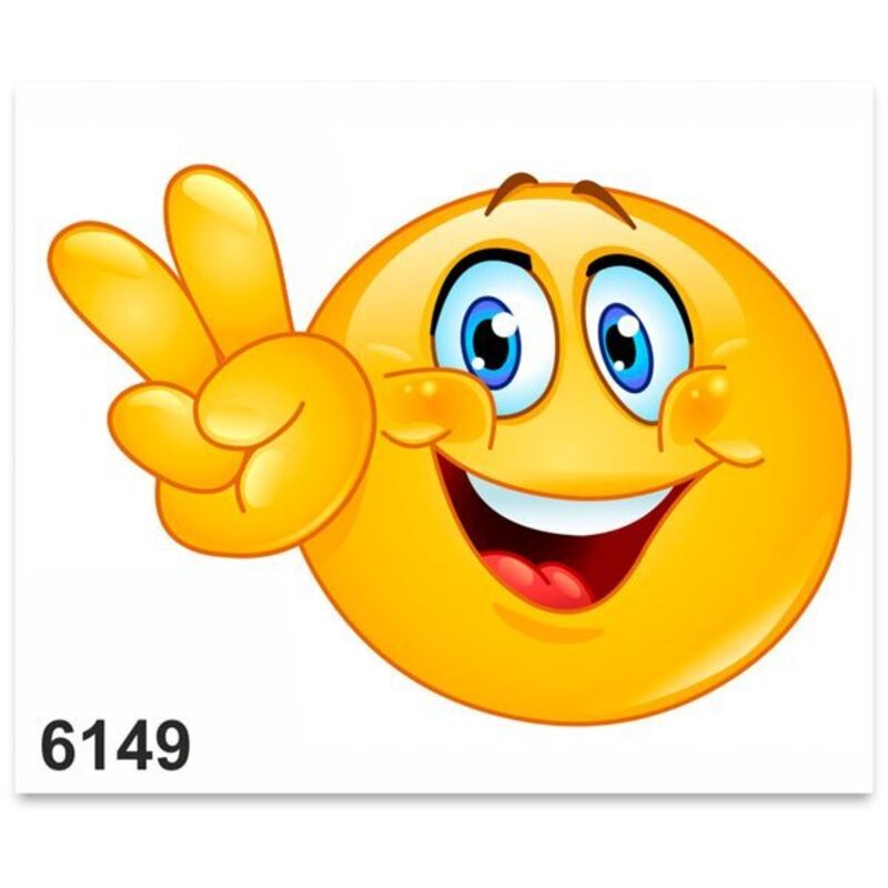 Adesivi Stickers Standard Smile Saluto Biker 10 x 12 cm