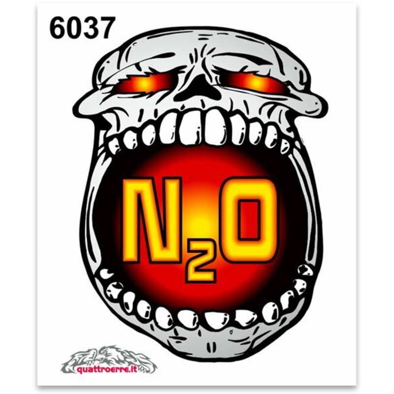 Adesivi Stickers Standard Teschio N2O 10 x 12 cm