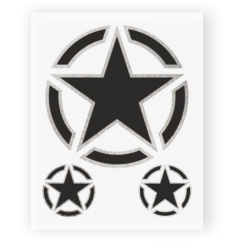 Adesivi Stickers Stella Militare 10 x 12 cm