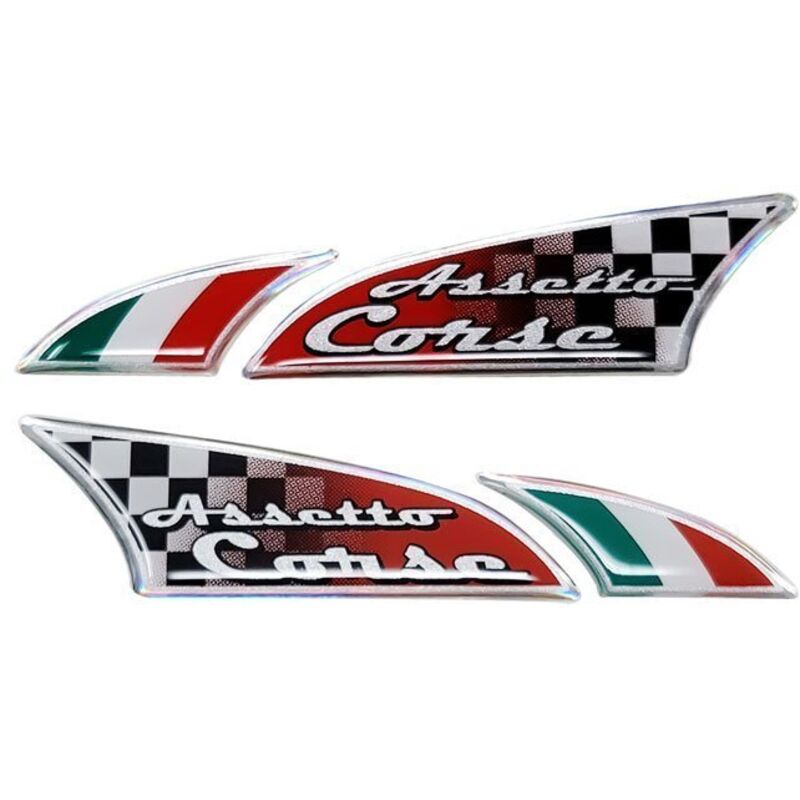 Adesivo 3D Logosport Assetto Corse - Confezione: DESTRO + SINITRO
