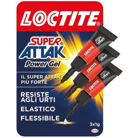 ADESIVO ATTAK POWER GEL TRIO HENKEL ITALIA PZ 24,0