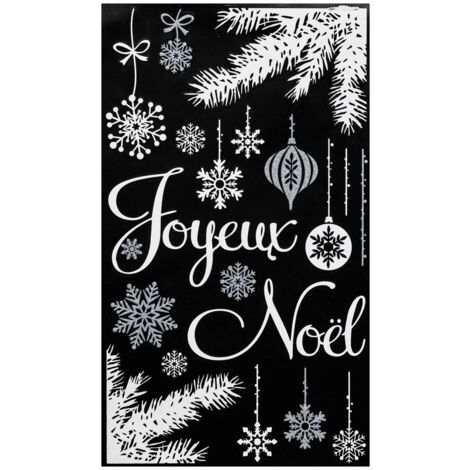 Adesivo bianco stampato argento - Buon natale - Feeric lights & christmas