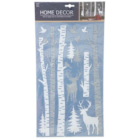 Adesivo bianco stampato argento - Renna - Feeric lights & christmas