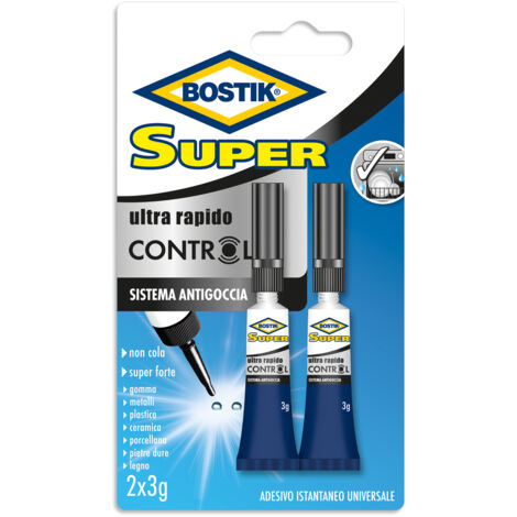 ADESIVO CIANOCRILATO 'SUPER CONTROL' gr. 3 - blister 2 pz
