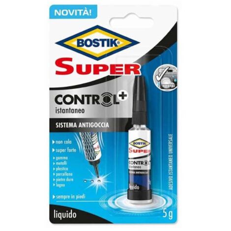 Adesivo cianocrilato "Super Control+" universale per incollaggi di piccole dimensioni 5 gr -1 Pezzo