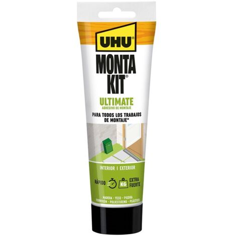 Adesivo di montaggio UHU Montakit Ultimate - Tubo da 165 g Confezione da 12 unità