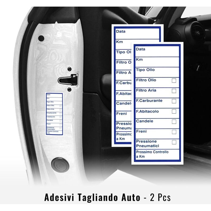 Adesivo Etichetta Tagliando Auto