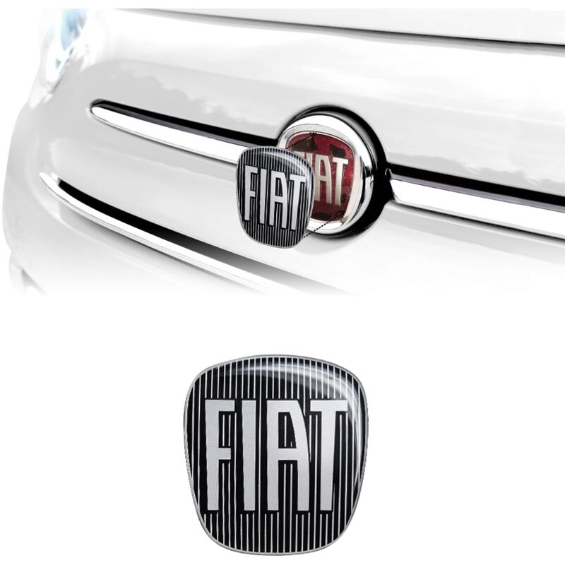 Adesivo Fiat 3D Ricambio Logo per 500 - Confezione: SINGOLO - Colore: NERO