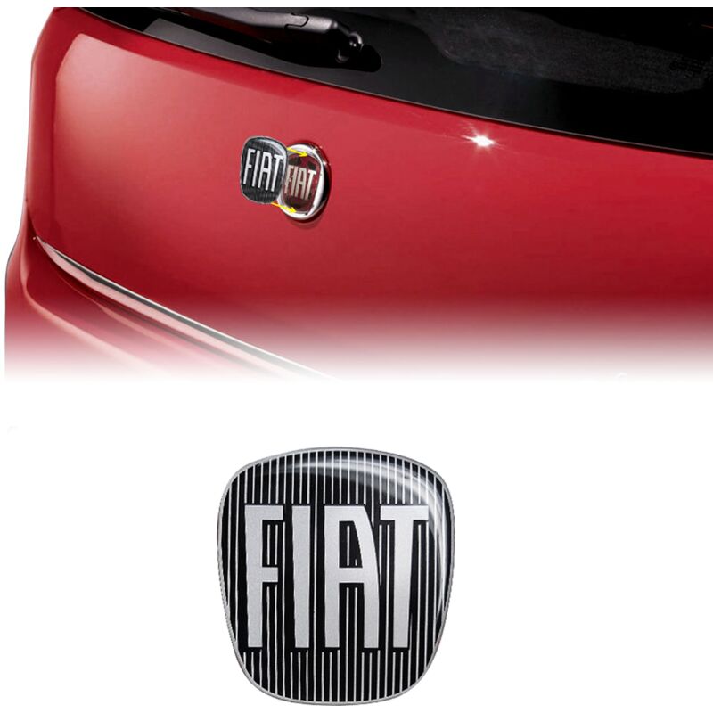 Adesivo Fiat 3D Ricambio Logo per Grande Punto - Confezione: POSTERIORE - Colore: NERO