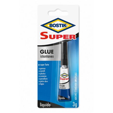 Adesivo istantaneo "Super Glue" ideale per incollaggi invisibili e resistenti in tubetto da 3 gr -12 Pezzi