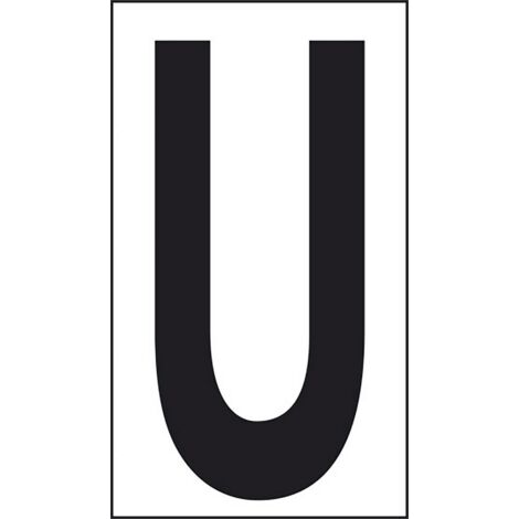 Adesivo lettera U abitazioni uffici luoghi pubblici 10CMx5,6CM