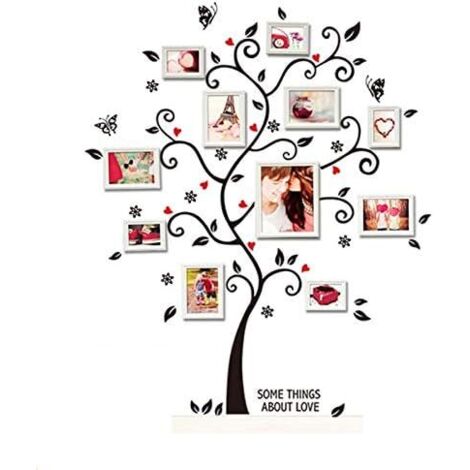 Adesivo murale con foto, adesivo murale con albero, adesivo murale con albero genealogico, adesivo murale per soggiorno, camera da letto, corridoio, sala da pranzo, cameretta dei bambini.