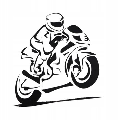 Adesivo per moto CHASER per auto, nero