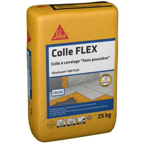 Adesivo per piastrelle per interni ed esterni (C2-ET) - SIKA SikaCeram Xtra - Bianco - 25kg