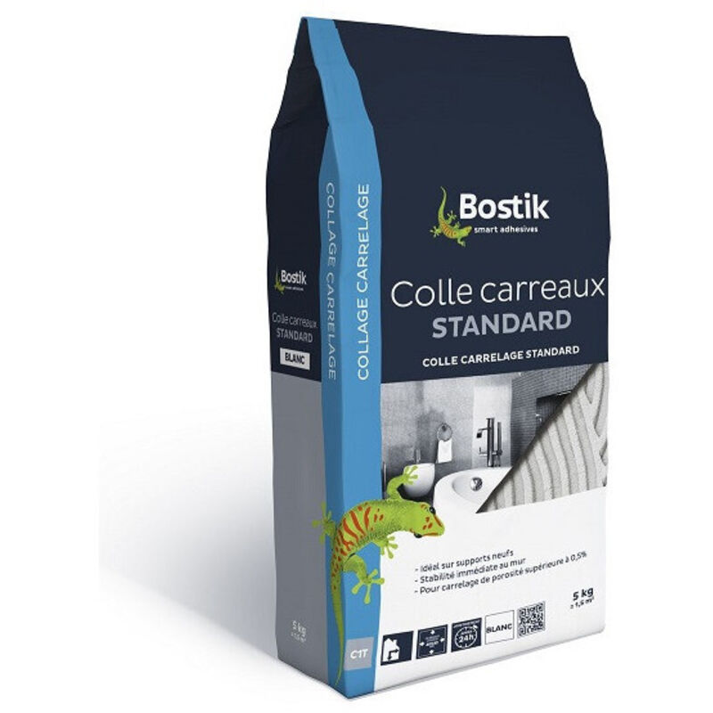 Colla per piastrelle standard 5kg grigia - Bostik