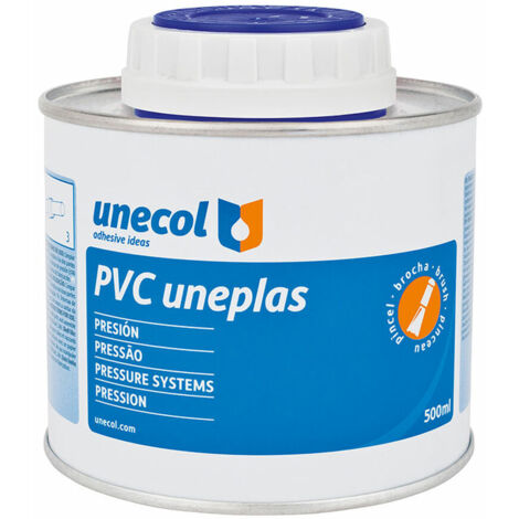 Adesivo per tubi in PVC Unecol Uneplas A2041 Pennello 500 ml