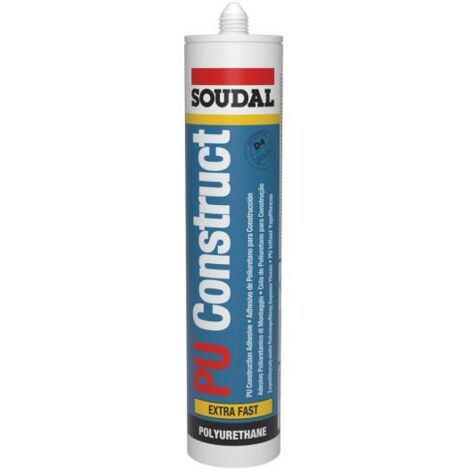 Adesivo poliuretanico pu construct d4 soudal 310 ml - marrone