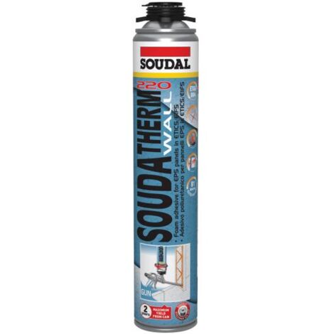 adesivo poliuretanico 'soudatherm wall' soudal 750 ml - pistola