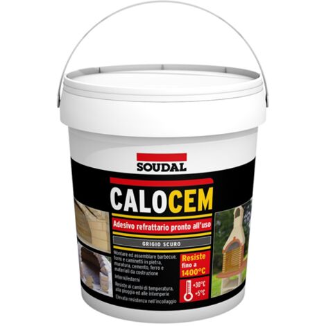 ADESIVO REFRATTARIO SOUDAL CALOCEM 2,5KG COLORE GRIGIO